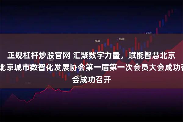 正规杠杆炒股官网 汇聚数字力量，赋能智慧北京——北京城市数智化发展协会第一届第一次会员大会成功召开
